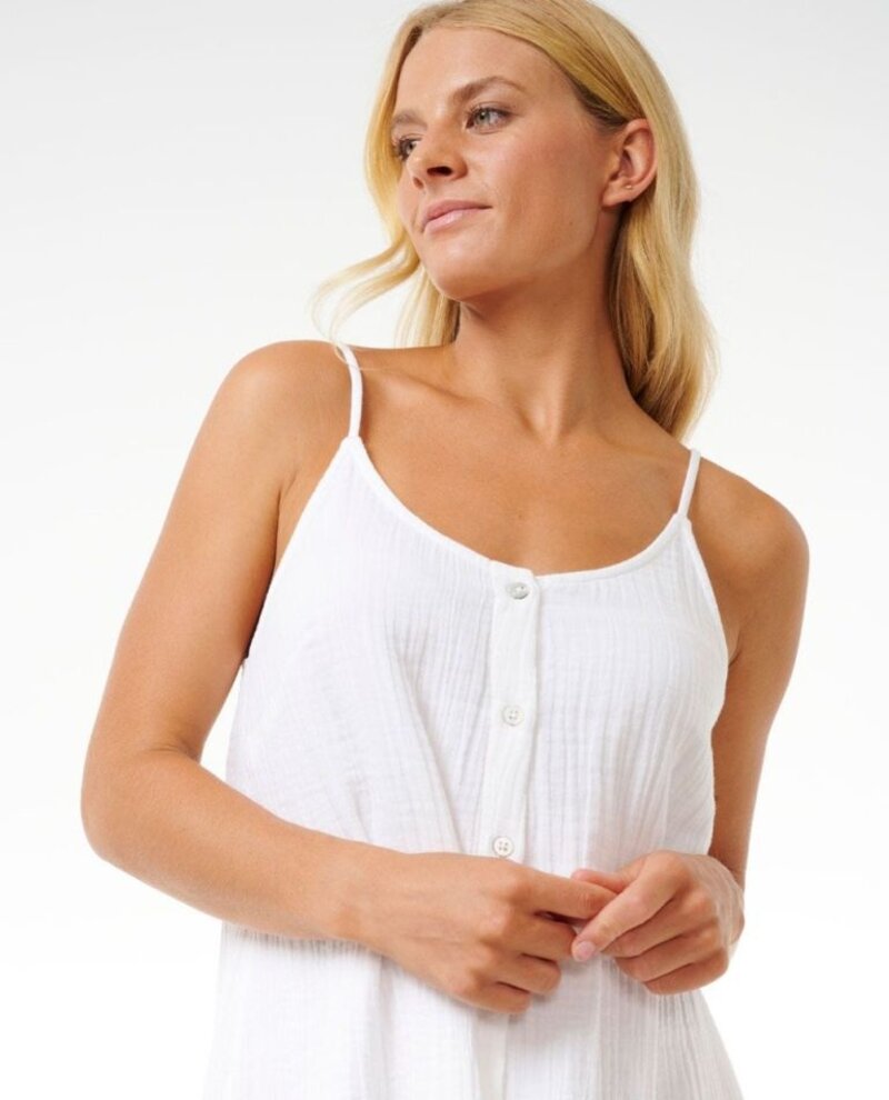 RIP CURL FEMMES PREMIUM SURF COVER UP WHITE