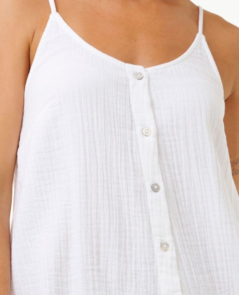 RIP CURL FEMMES PREMIUM SURF COVER UP WHITE