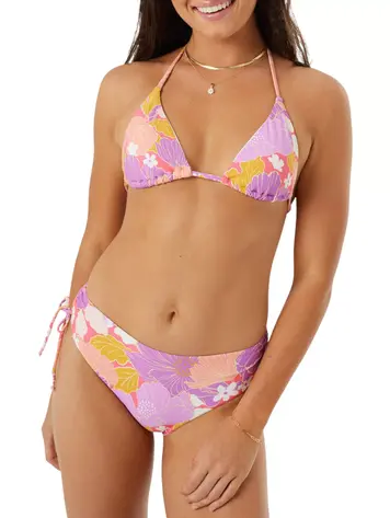 Roxy BELL BOTTTOM BLOOMS HIPSTER CHEEKY BAS DE BIKINI LILAC MULTI