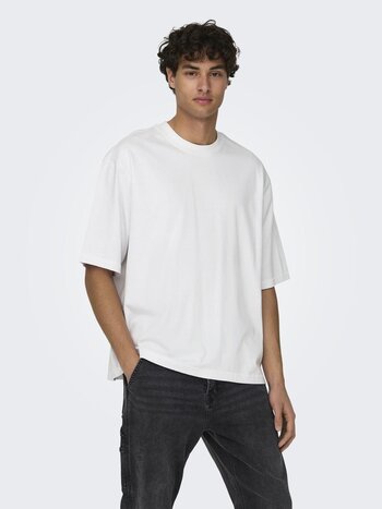 Only & Sons MILLENIUM T-SHIRT BRIGHT WHITE