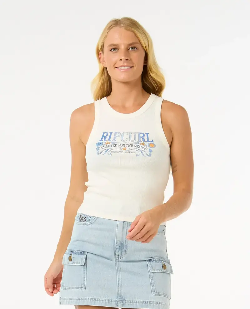 RIP CURL LUNA RIBBED TANK BONE