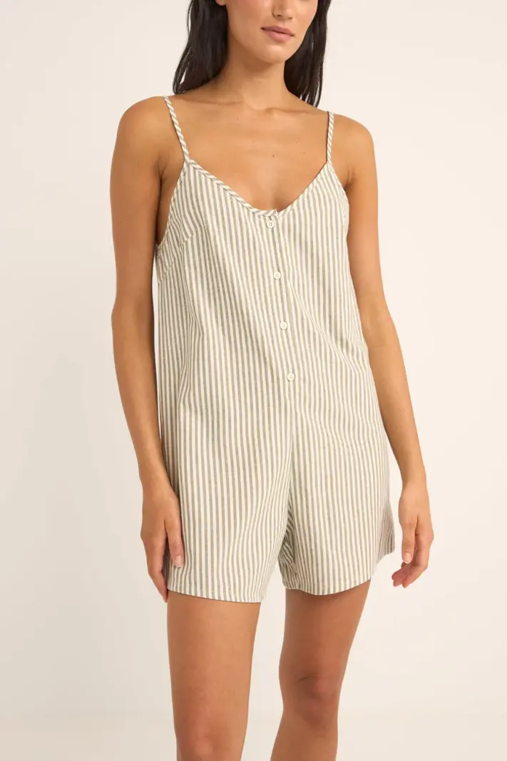 Rhythm VALLEY STRIPE ADJUSTABLE ROMPER IVY