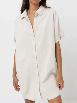 Rhythm FEMMES CLASSIC SHIRT DRESS OAT