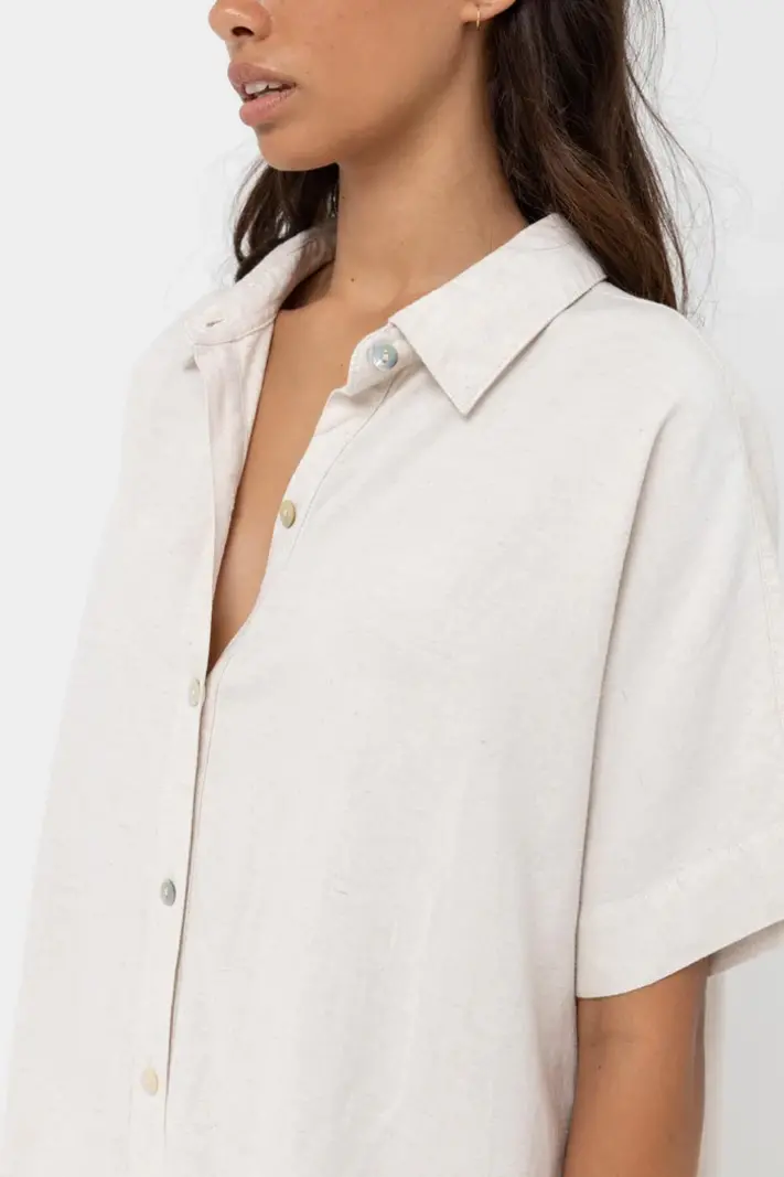 Rhythm FEMMES CLASSIC SHIRT DRESS OAT