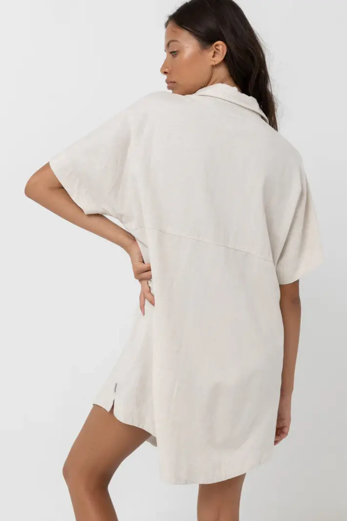 Rhythm FEMMES CLASSIC SHIRT DRESS OAT