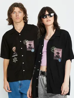 Volcom HOMMES FILIP RYGALSKI WOVEN SHIRT BLACK