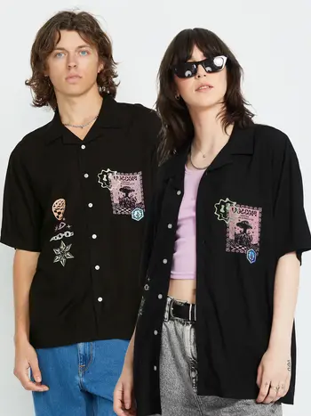 Volcom HOMMES FILIP RYGALSKI WOVEN SHIRT BLACK
