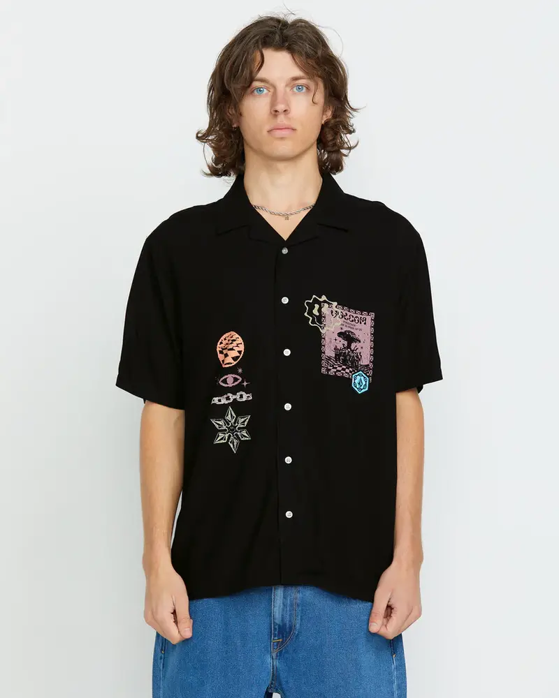 Volcom MEN'S FILIP RYGALSKI WOVEN SHIRT BLACK