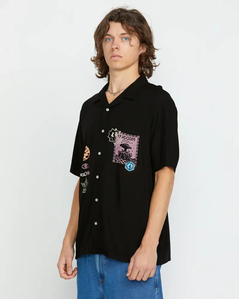 Volcom HOMMES FILIP RYGALSKI WOVEN SHIRT BLACK