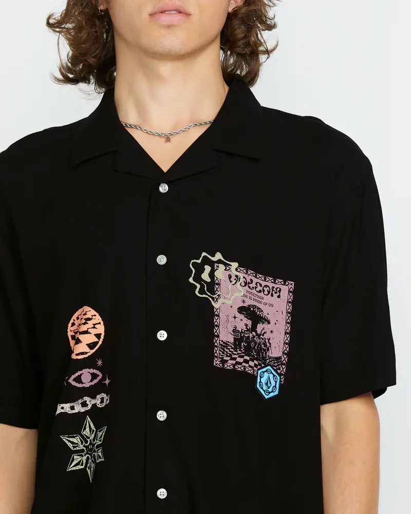 Volcom HOMMES FILIP RYGALSKI WOVEN SHIRT BLACK
