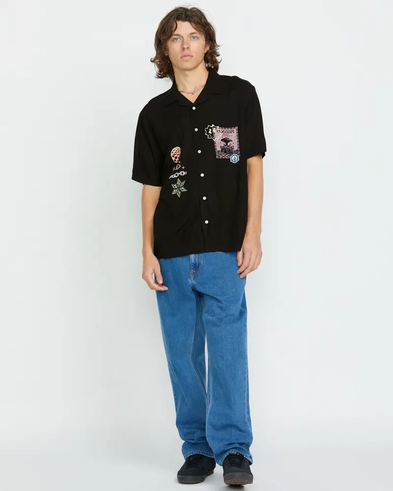 Volcom HOMMES FILIP RYGALSKI WOVEN SHIRT BLACK