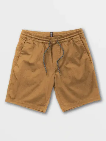 Volcom HOMMES FRICKIN ELASTIC WAIST 19 SHORTS DARK KHAKI