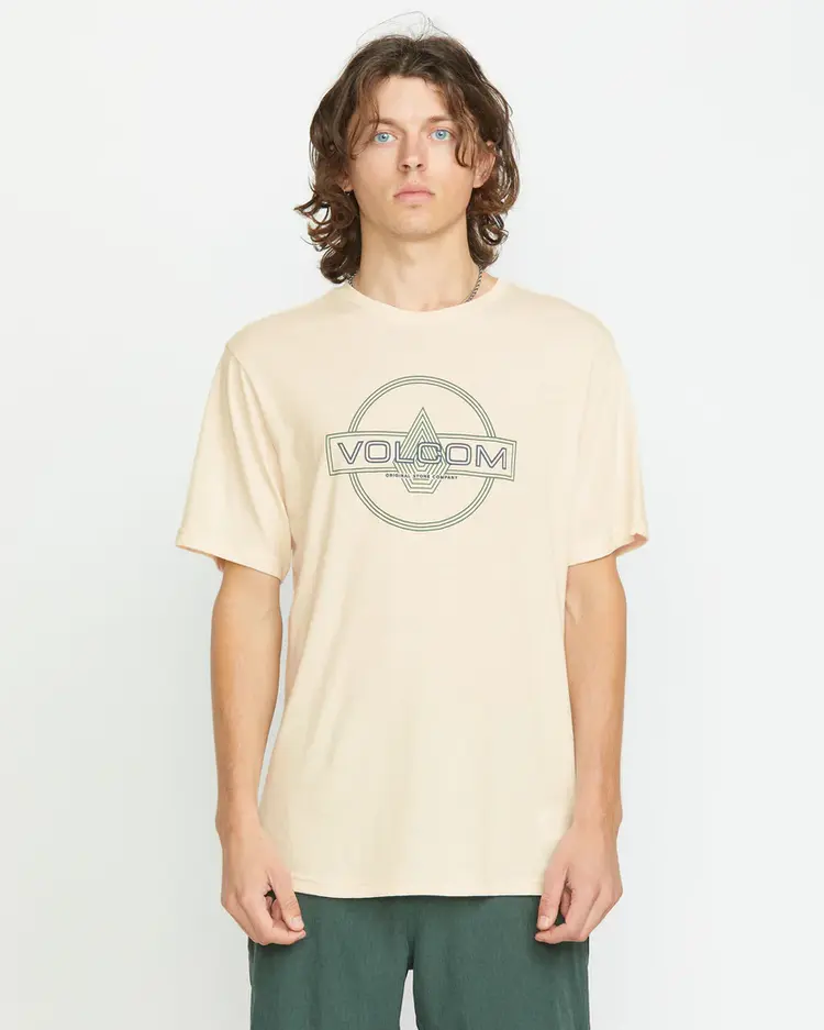 Volcom MEN'S LINE SERVICE SHORT SLEEVE TEE OFF WHITE HEATHER