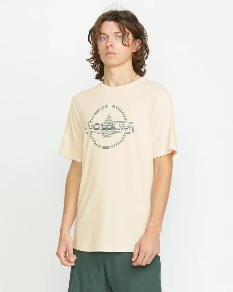 Volcom HOMMES LINE SERVICE SHORT SLEEVE TEE OFF WHITE HEATHER