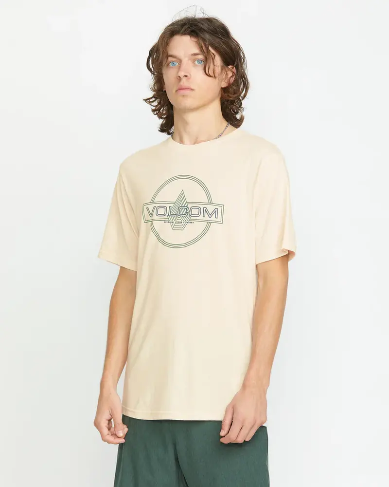 Volcom MEN'S LINE SERVICE SHORT SLEEVE TEE OFF WHITE HEATHER