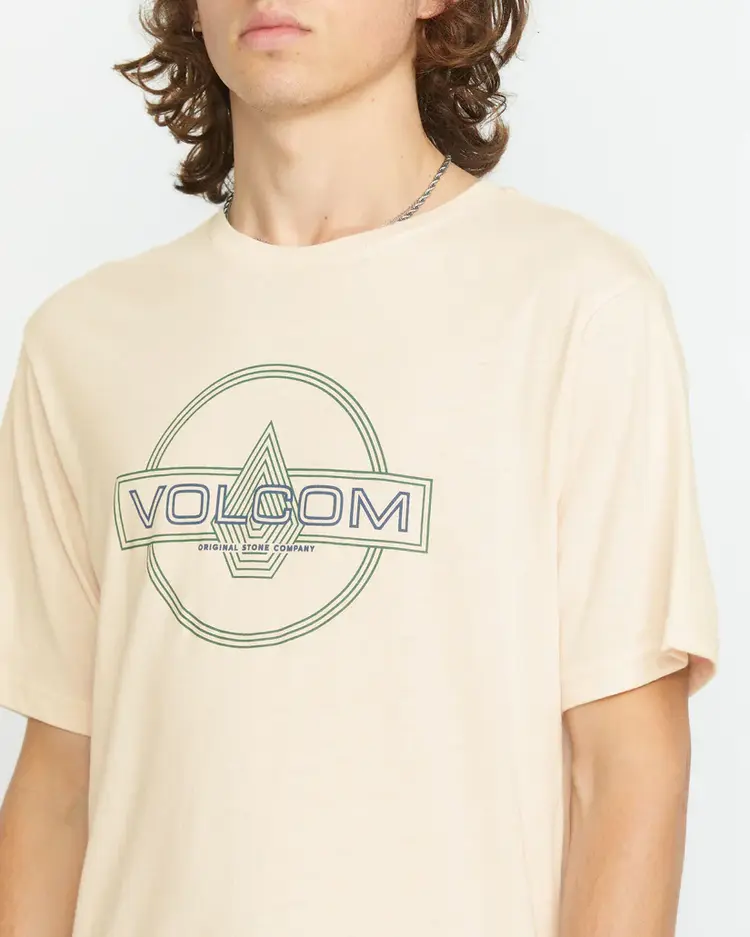 Volcom MEN'S LINE SERVICE SHORT SLEEVE TEE OFF WHITE HEATHER