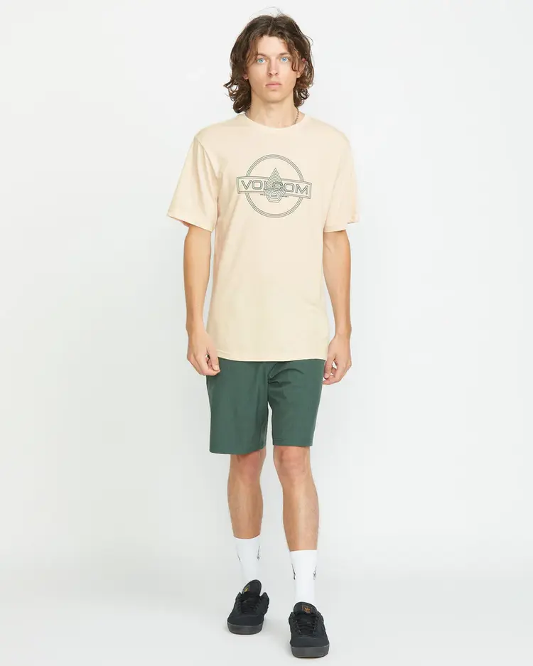 Volcom MEN'S LINE SERVICE SHORT SLEEVE TEE OFF WHITE HEATHER