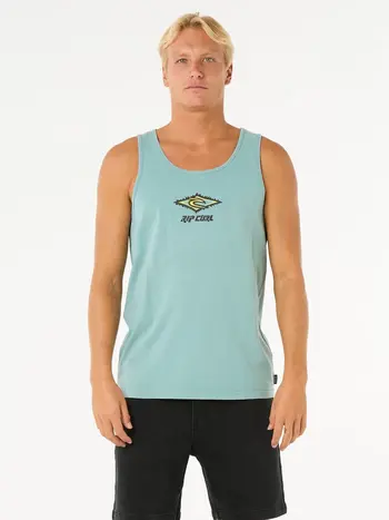 RIP CURL MEN'S RAW ENERGY SLOTH TANK TOP BLUE LAGOON