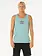 RIP CURL HOMMES RAW ENERGY SLOTH TANK TOP BLUE LAGOON