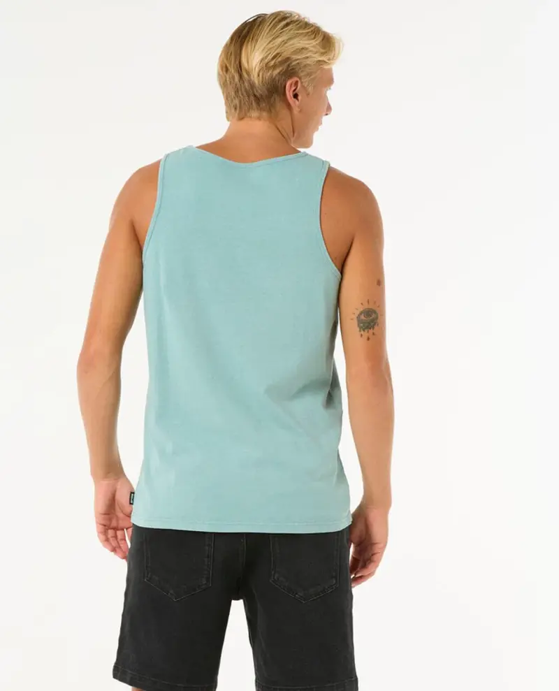 RIP CURL MEN'S RAW ENERGY SLOTH TANK TOP BLUE LAGOON