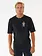 RIP CURL MEN'S ICONS SURFLITE UV SHORT SLEEVE RASH GUARD BLACK