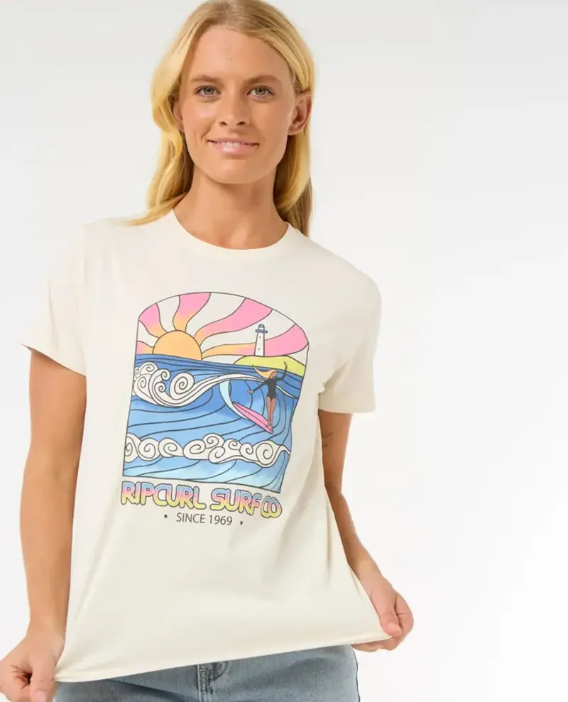 RIP CURL FEMMES STRINGERS STANDARD TEE BONE