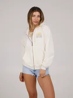 Salty crew FEMMES IN THE RAYS ZIP FLEECE HOODIE OFF WHITE