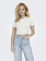 Only WOMEN'S BETTY S/S O-NECK SHORT TOP CLOUD DANCER
