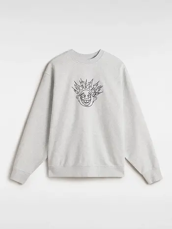Vans MEN'S SKATE SMILE SPIKE CREW ASHE HEATHER