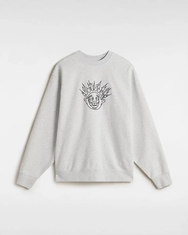 Vans MEN'S SKATE SMILE SPIKE CREW ASHE HEATHER