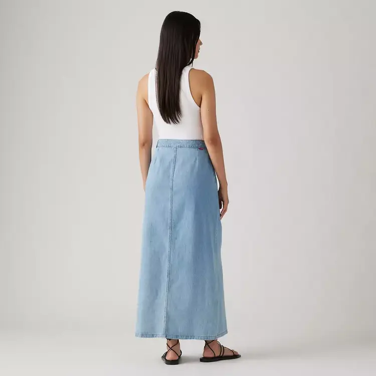 Levis WOMEN'S COLUMN WRAP SKIRT WRAPPED IN BLUE