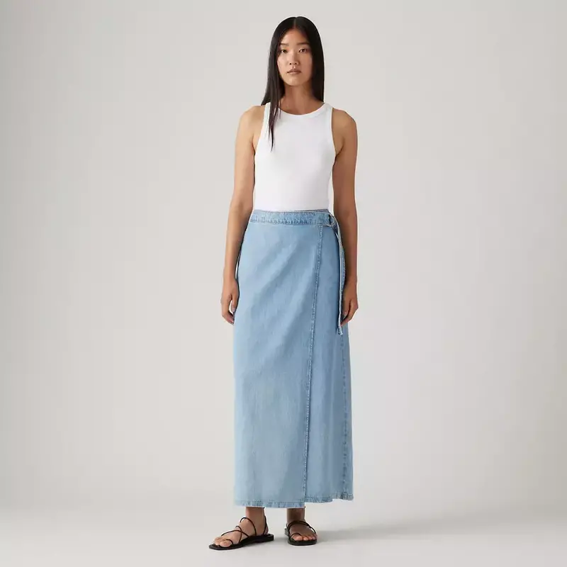 Levis FEMMES COLUMN WRAP SKIRT WRAPPED IN BLUE