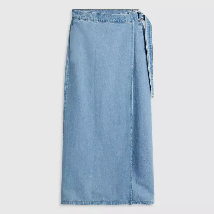 Levis FEMMES COLUMN WRAP SKIRT WRAPPED IN BLUE
