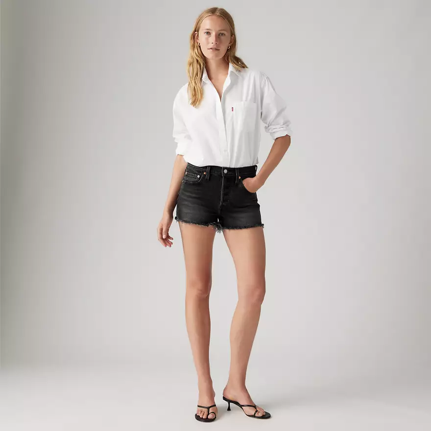 Levis WOMEN'S ORIGINAL FIT HIGH RISE SHORT STEP ON IT
