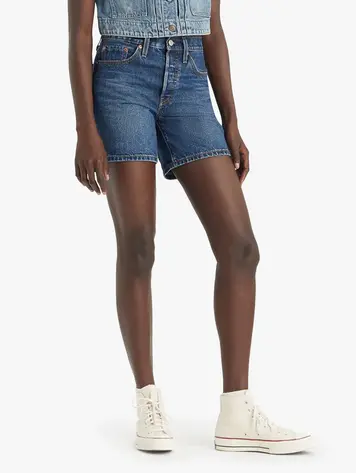 Levis FEMMES MID THIGH DENIM SHORTS PLEASED TO MEET YOU