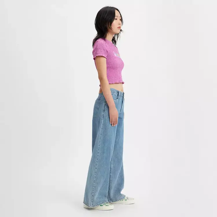 Levis WOMEN'S 94 BAGGY WIDE LEG JEANS 31 TAKE CHANCES