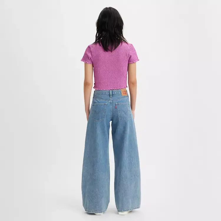Levis WOMEN'S 94 BAGGY WIDE LEG JEANS 31 TAKE CHANCES