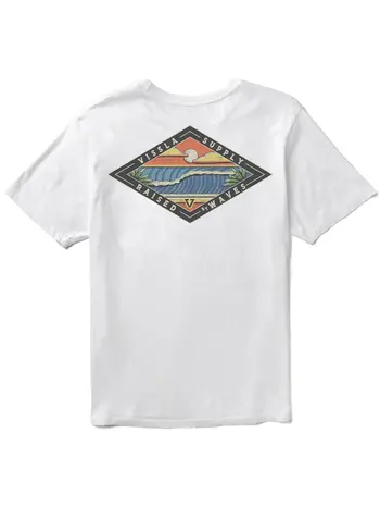 Vissla MEN'S WAVE CHASERS PREMIUM ORGANIC POCKET TEE WHITE