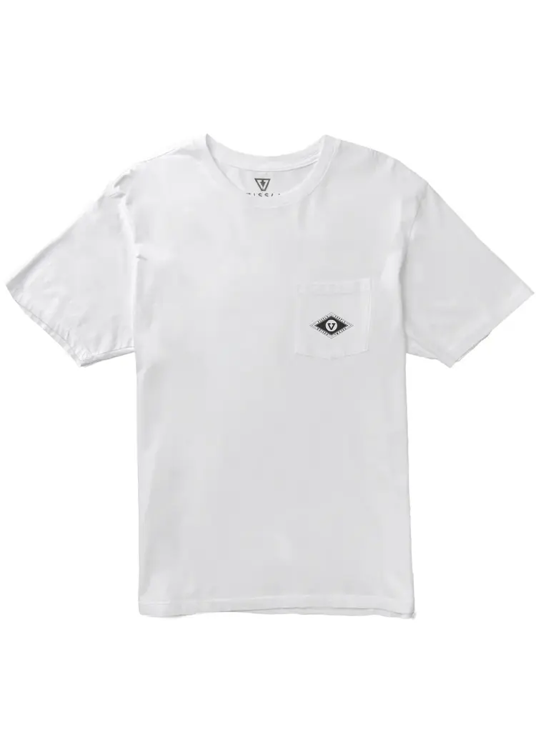 Vissla HOMMES WAVE CHASERS PREMIUM ORGANIC POCKET TEE WHITE