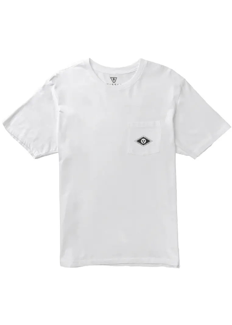 Vissla MEN'S WAVE CHASERS PREMIUM ORGANIC POCKET TEE WHITE