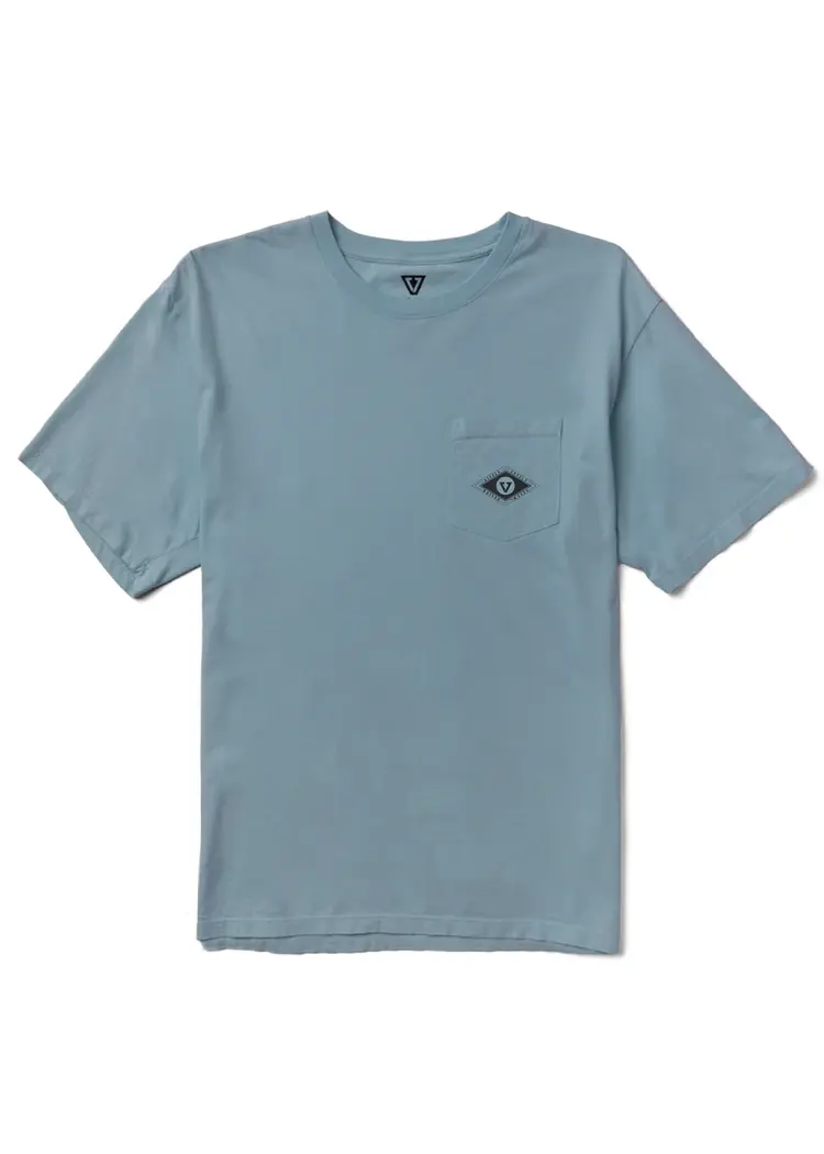 Vissla HOMMES WAVE CHASERS PREMIUM ORGANIC POCKET TEE CHAMBRAY