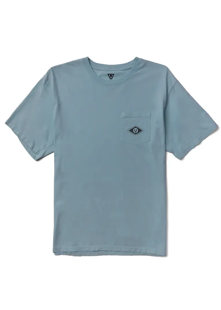 Vissla MEN'S WAVE CHASERS PREMIUM ORGANIC POCKET TEE CHAMBRAY