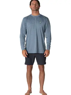 Vissla HOMMES TWISTED ECO LONG SLEEVE SUN SHIRT SLATE HEATHER