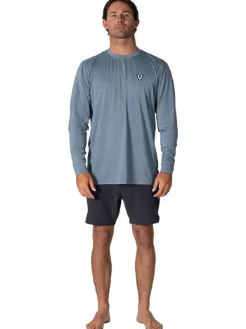 Vissla MEN'S TWISTED ECO LONG SLEEVE SUN SHIRT SLATE HEATHER