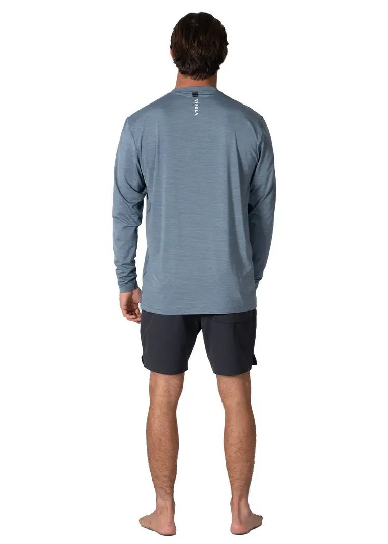 Vissla MEN'S TWISTED ECO LONG SLEEVE SUN SHIRT SLATE HEATHER