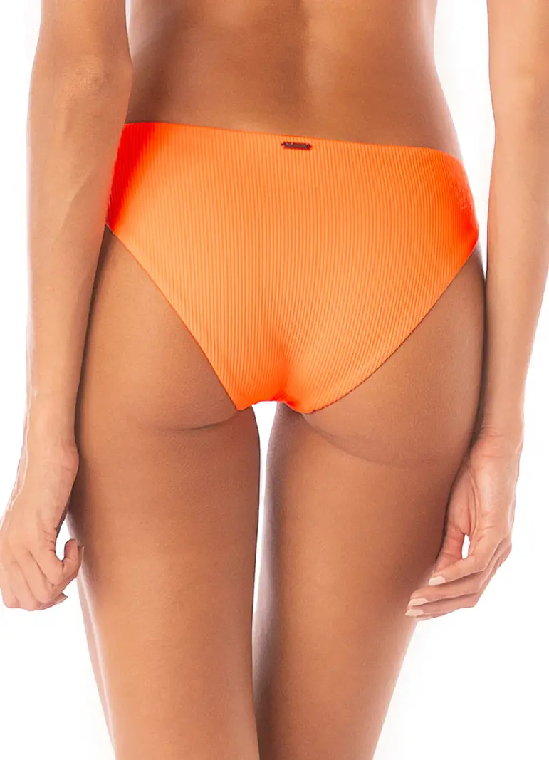 Maaji Swimwear NEON ORANGE FLIRT LOW RISE BAS DE BIKINI BRIGHT ORANGE