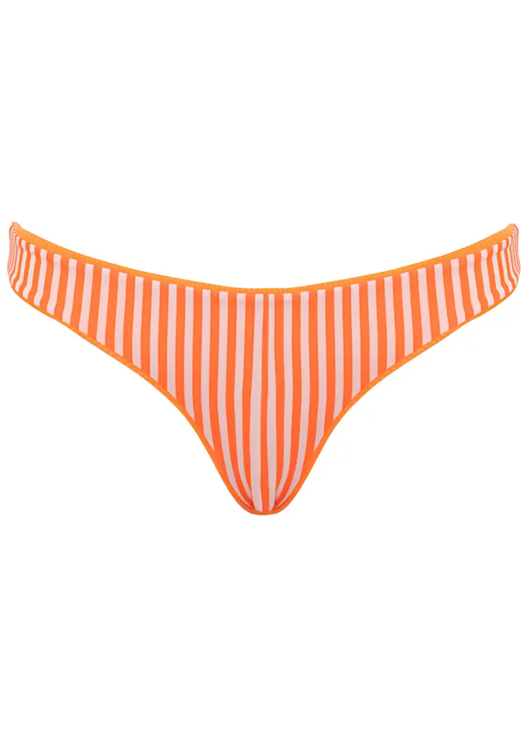 Maaji Swimwear NEON ORANGE FLIRT LOW RISE BIKINI BOTTOM BRIGHT ORANGE