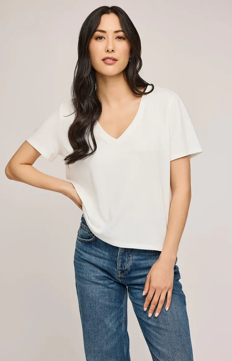 Gentle fawn LUCY COTTON T-SHIRT WHITE