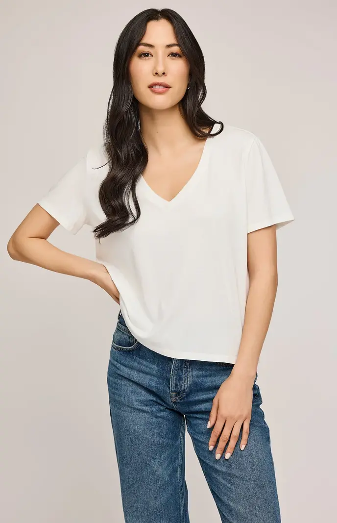 Gentle fawn LUCY COTTON T-SHIRT WHITE