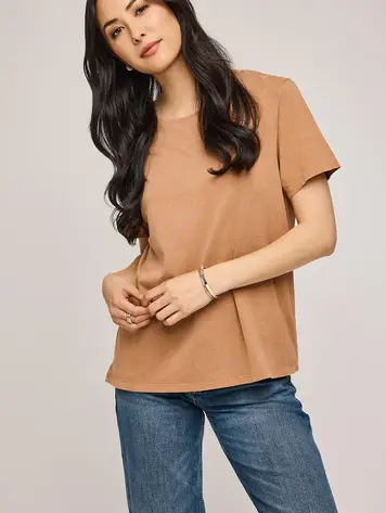 Gentle fawn FEMMES VICTORIA COTTON T-SHIRT CORK